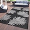 World Rug Gallery Contemporary Palm Leaves Textured Flat Weave Indoor/Outdoor Area Rug 5' X 7' Black 111BLACK5X7 - alternate 1